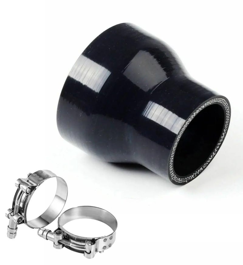 YSIL 3 to 4 Reducer Coupler Silicone Hose 4Ply Reinforced Straight Turbo Intercooler Intake Pipe with TBolt Clamps 5MM Thickness
